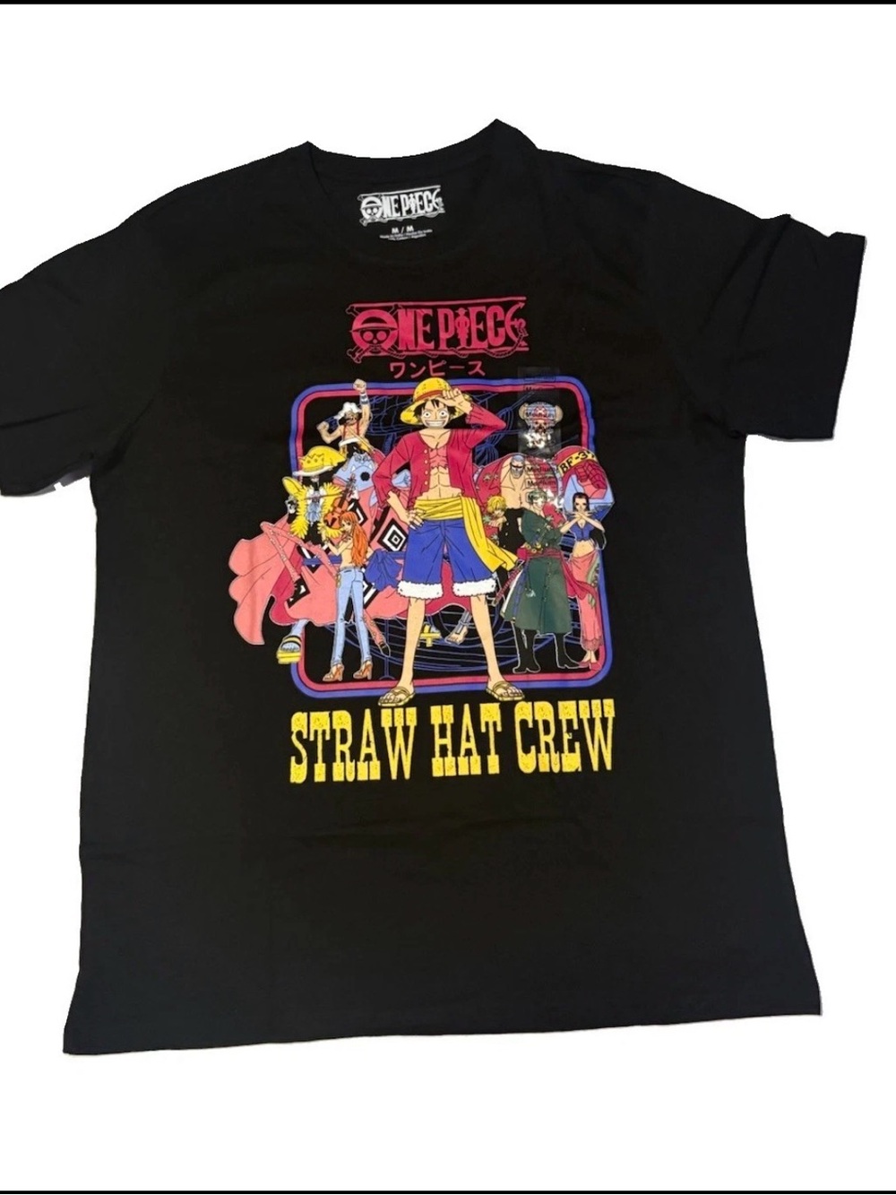 ONE PIECE Straw Hat Crew Pirate Anime T-Shirt MENS MEDIUM NEW w/ tag
